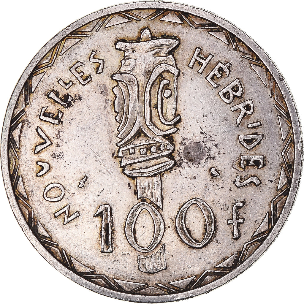 Coin, New Hebrides, 100 Francs, 1966, Paris, EF(40-45), Silver, KM:1