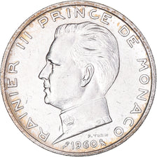 Coin, Monaco, Rainier III, 5 Francs, 1960, AU(50-53), Silver, KM:141, Gadoury:MC
