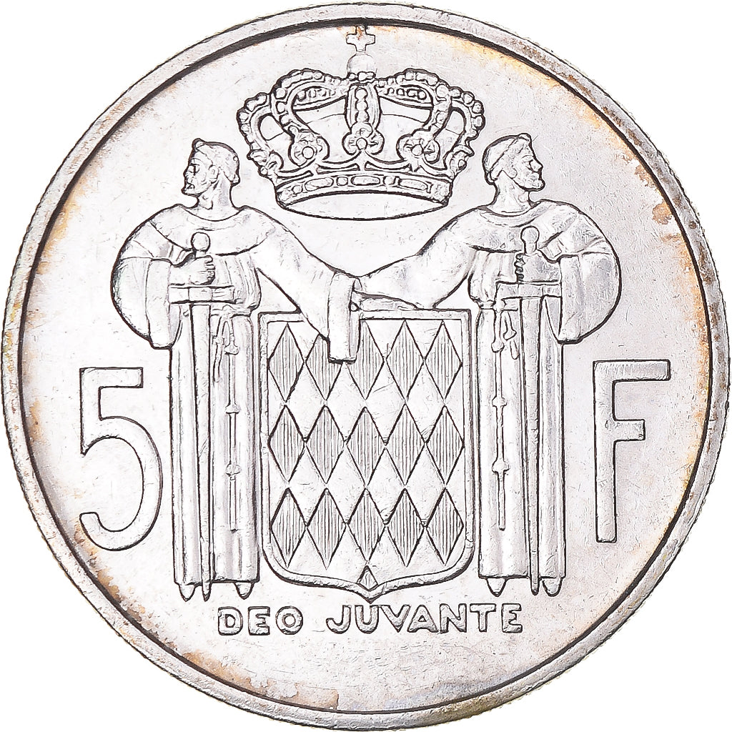 Coin, Monaco, Rainier III, 5 Francs, 1960, AU(50-53), Silver, KM:141, Gadoury:MC