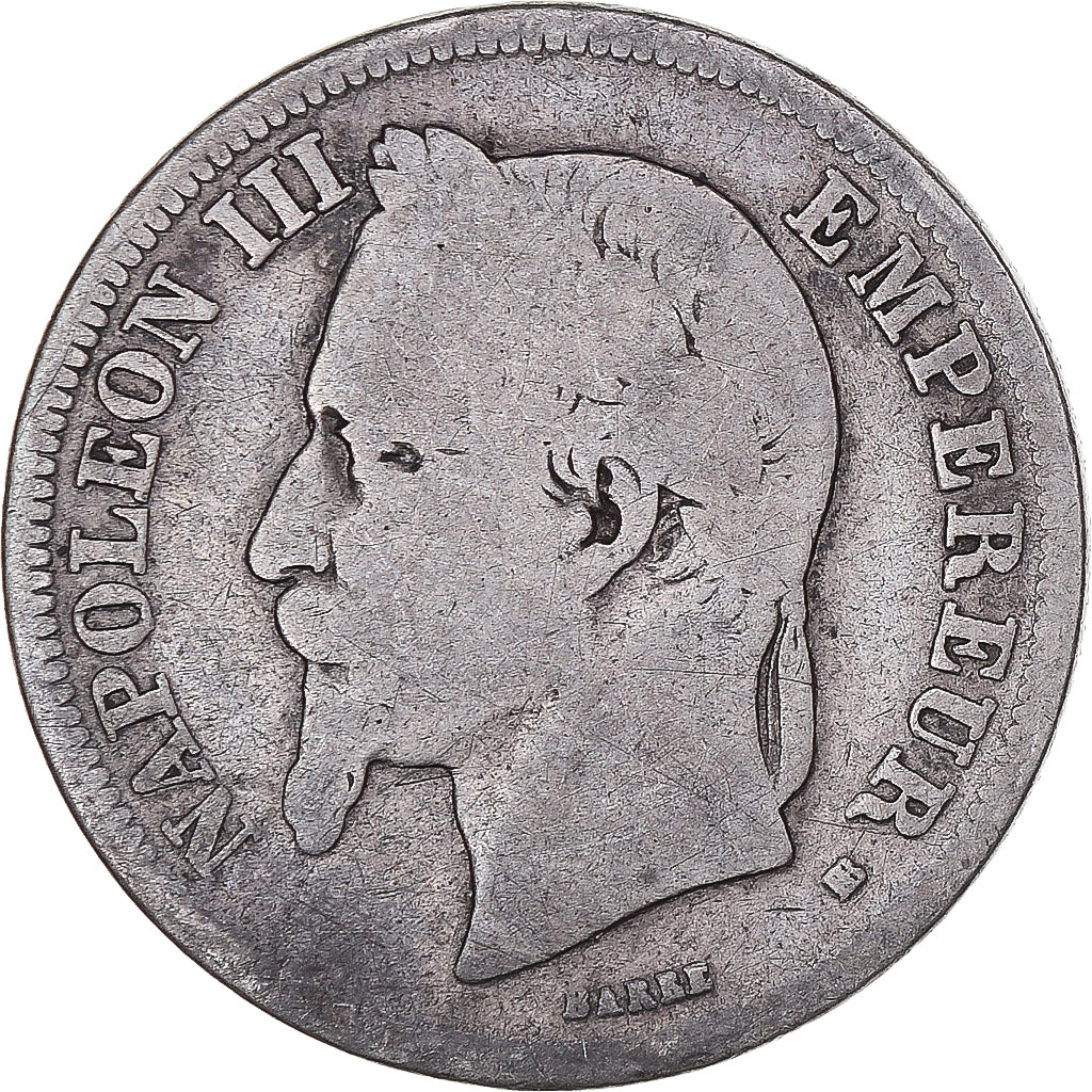 Monnaie, France, Napoleon III, 2 Francs, 1868, Strasbourg, B, Argent