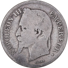 Monnaie, France, Napoleon III, 2 Francs, 1868, Strasbourg, B, Argent