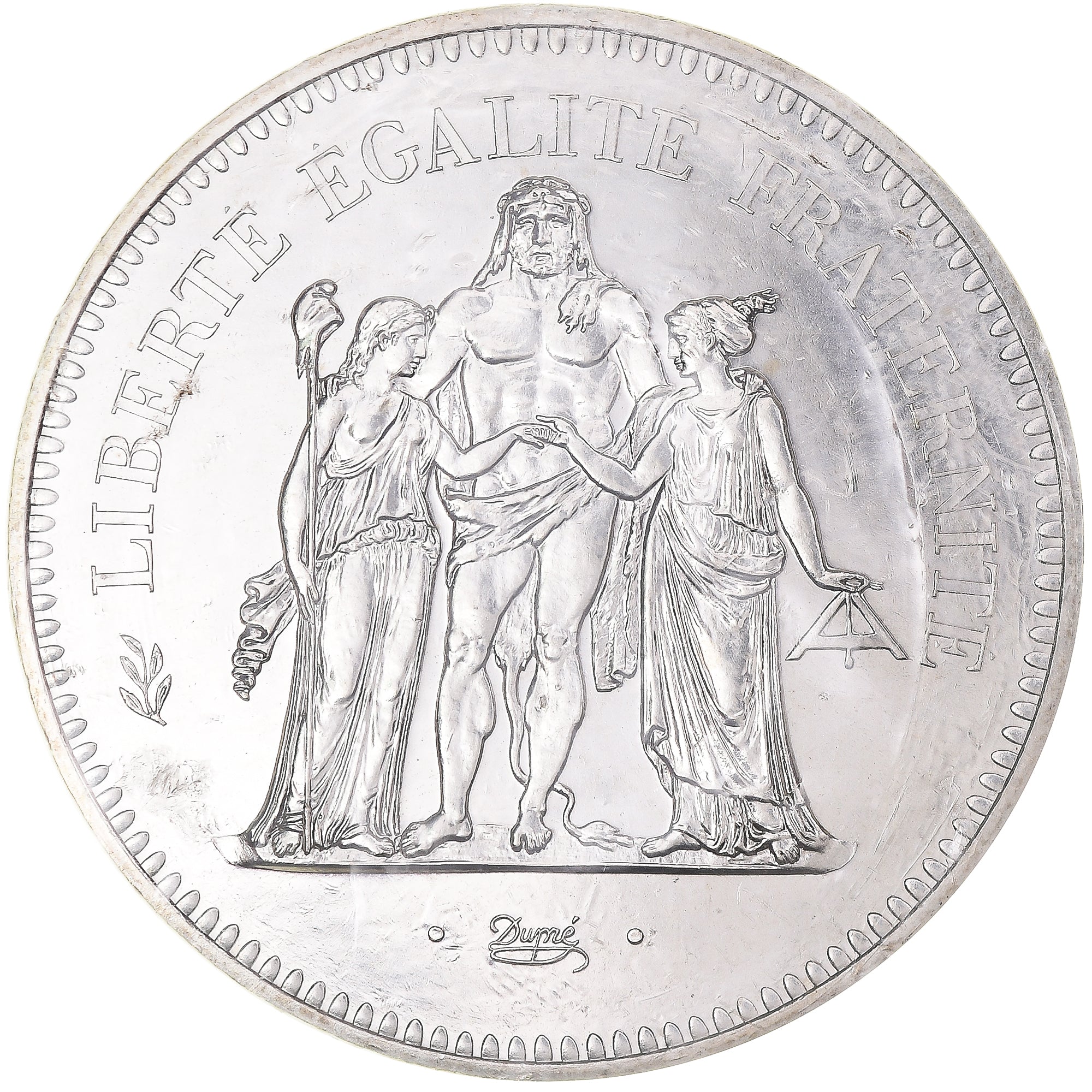 Coin, France, Hercule, 50 Francs, 1974, Paris, MS(65-70), Silver, KM:941.1