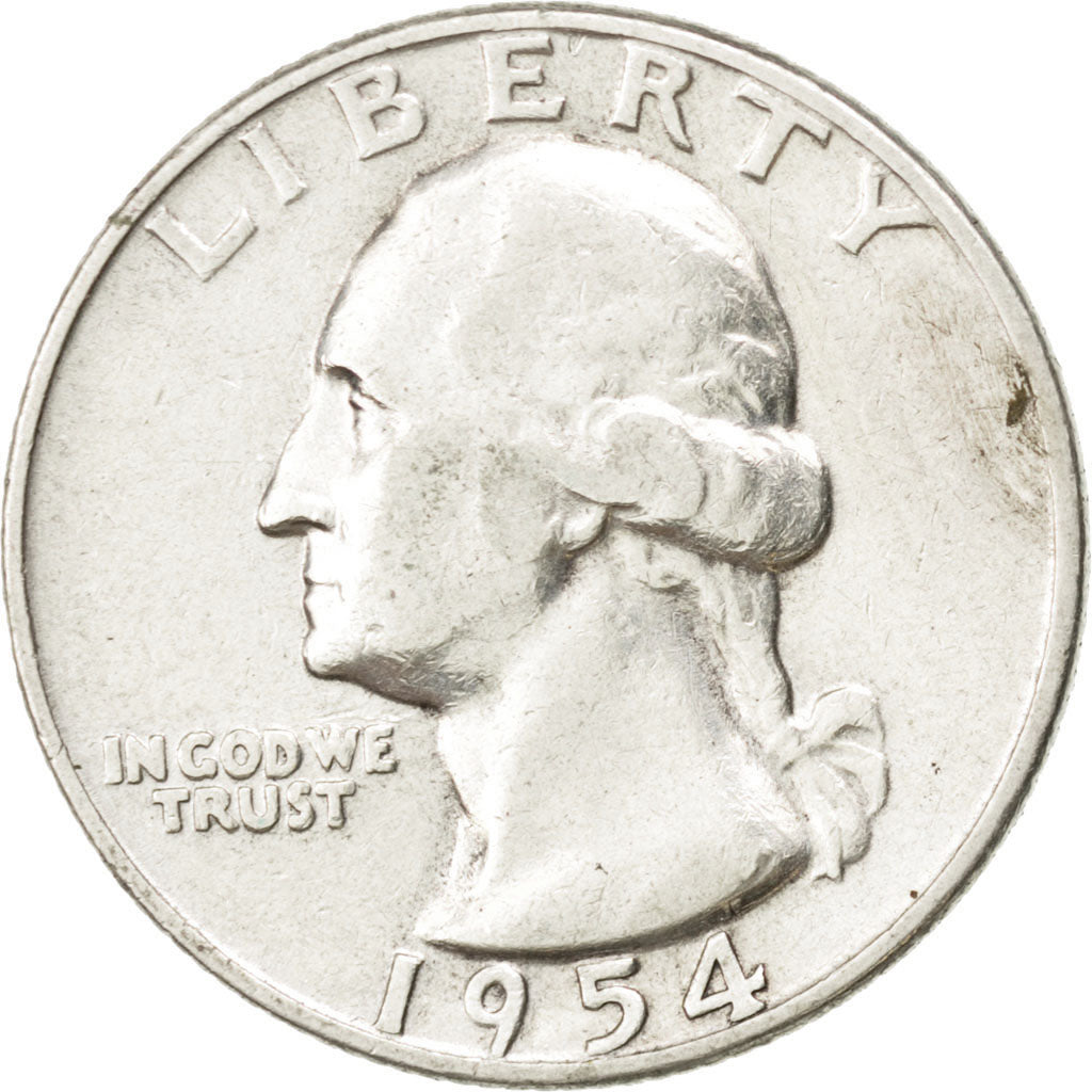 UNITED STATES, Washington Quarter, Quarter, 1954, U.S. Mint, KM #164,...
