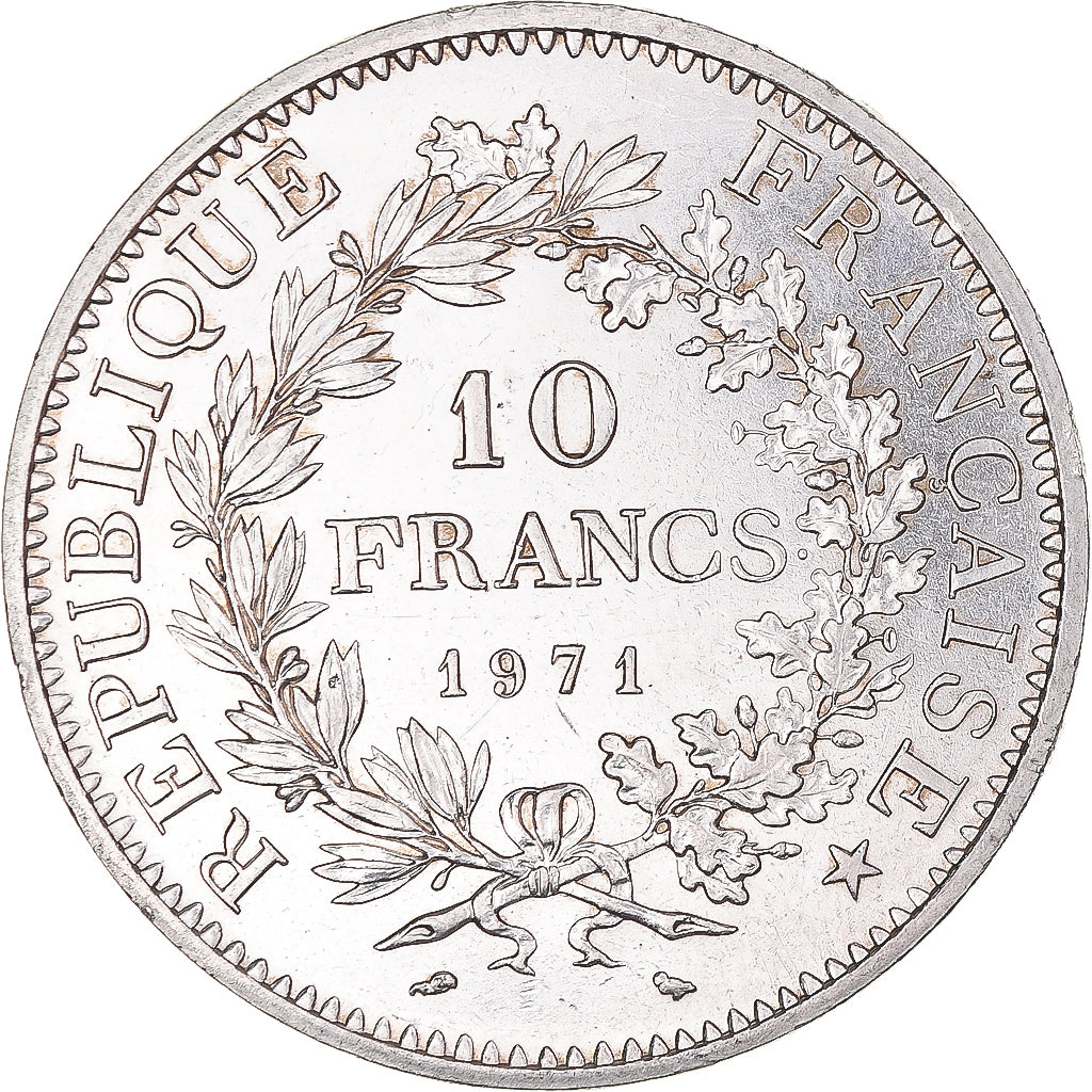 Coin, France, Hercule, 10 Francs, 1971, Paris, MS(60-62), Silver, KM:932