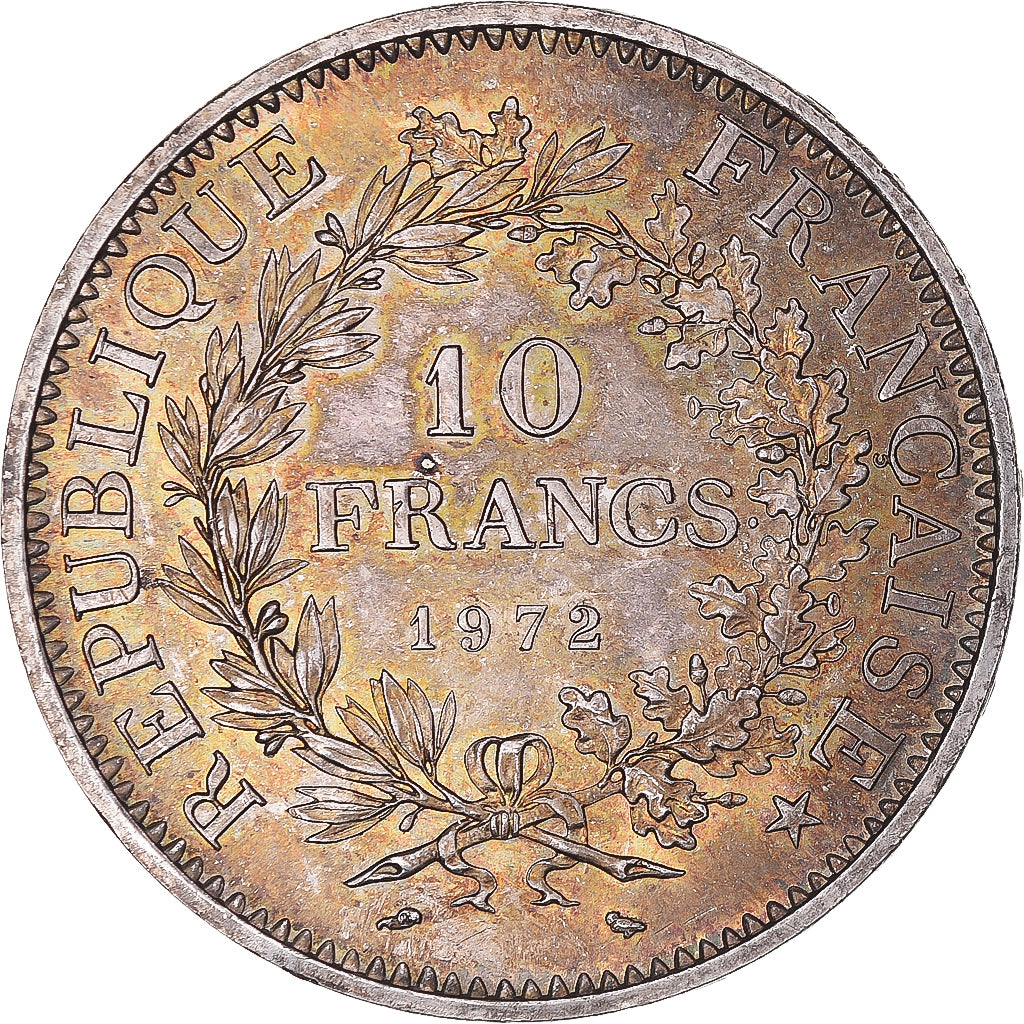 Coin, France, Hercule, 10 Francs, 1972, Paris, MS(60-62), Silver, KM:932