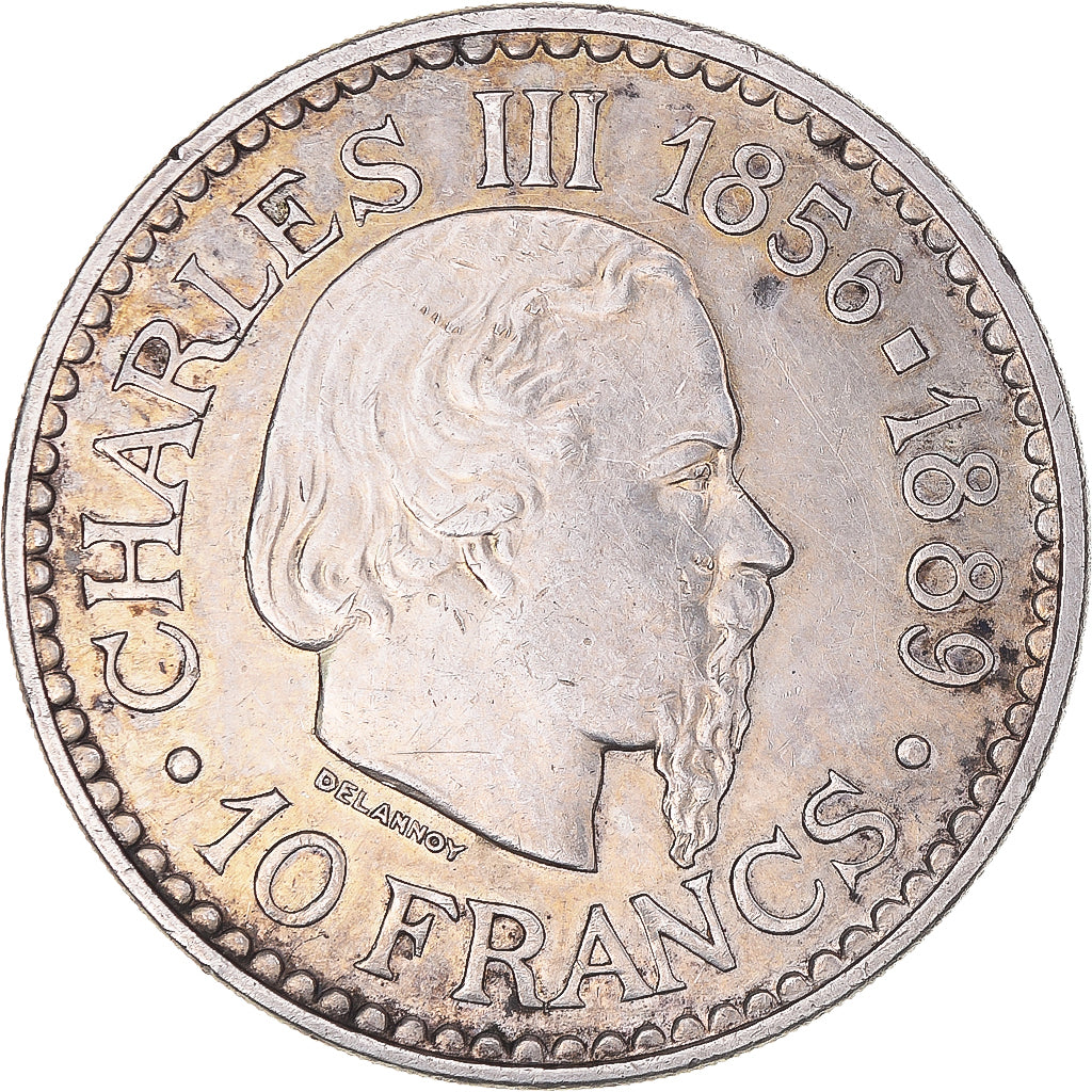 Coin, Monaco, Rainier III, 10 Francs, 1966, AU(50-53), Silver, KM:146