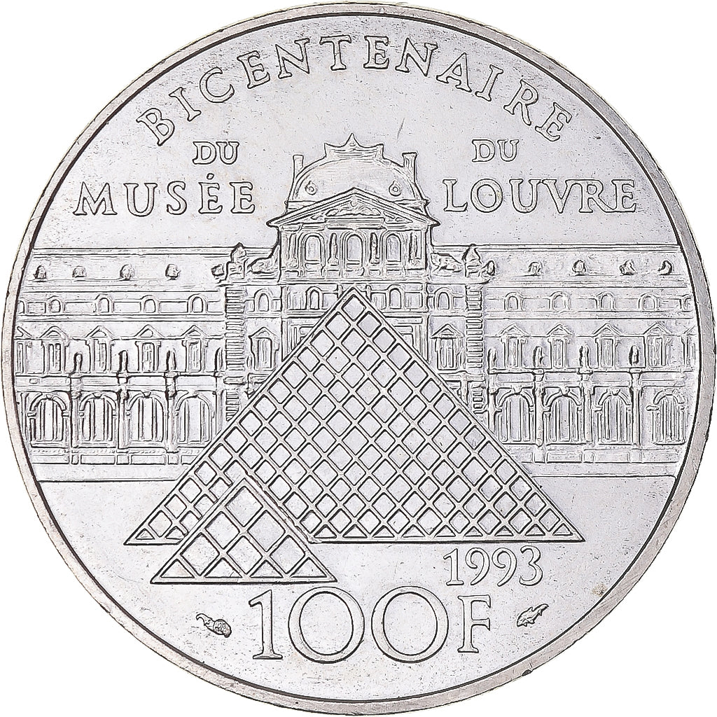 Coin, France, Liberté guidant le peuple, 100 Francs, 1993, MS(60-62), Silver