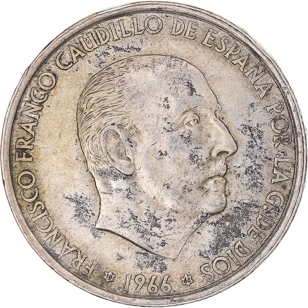 Coin, Spain, Caudillo and regent, 100 Pesetas, 1966, Madrid, EF(40-45), Silver