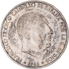 Coin, Spain, Caudillo and regent, 100 Pesetas, 1966 (67), AU(50-53), Silver