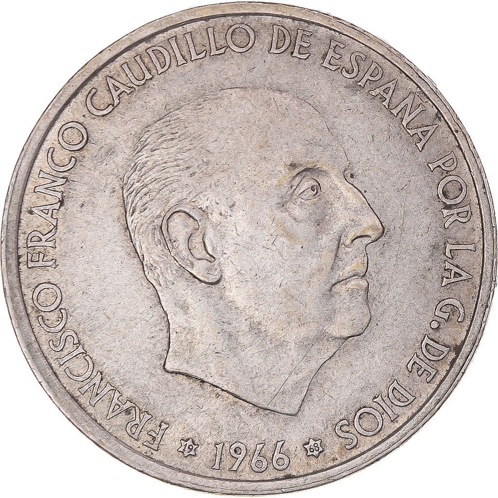 Coin, Spain, Caudillo and regent, 100 Pesetas, 1966 (68), Madrid, AU(50-53)