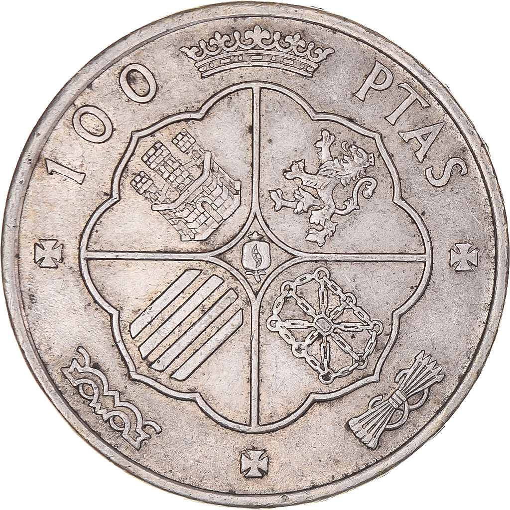 Coin, Spain, Caudillo and regent, 100 Pesetas, 1966 (68), Madrid, AU(50-53)