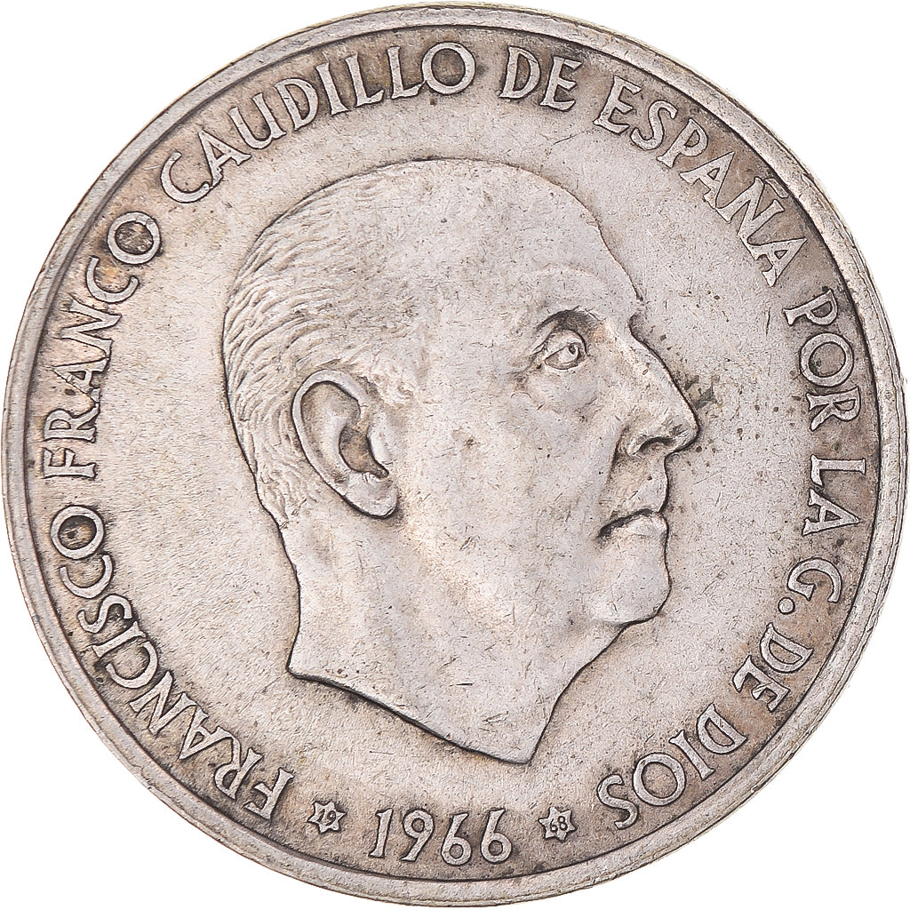 Monnaie, Espagne, Caudillo and regent, 100 Pesetas, 1966 (68), Madrid, TTB+