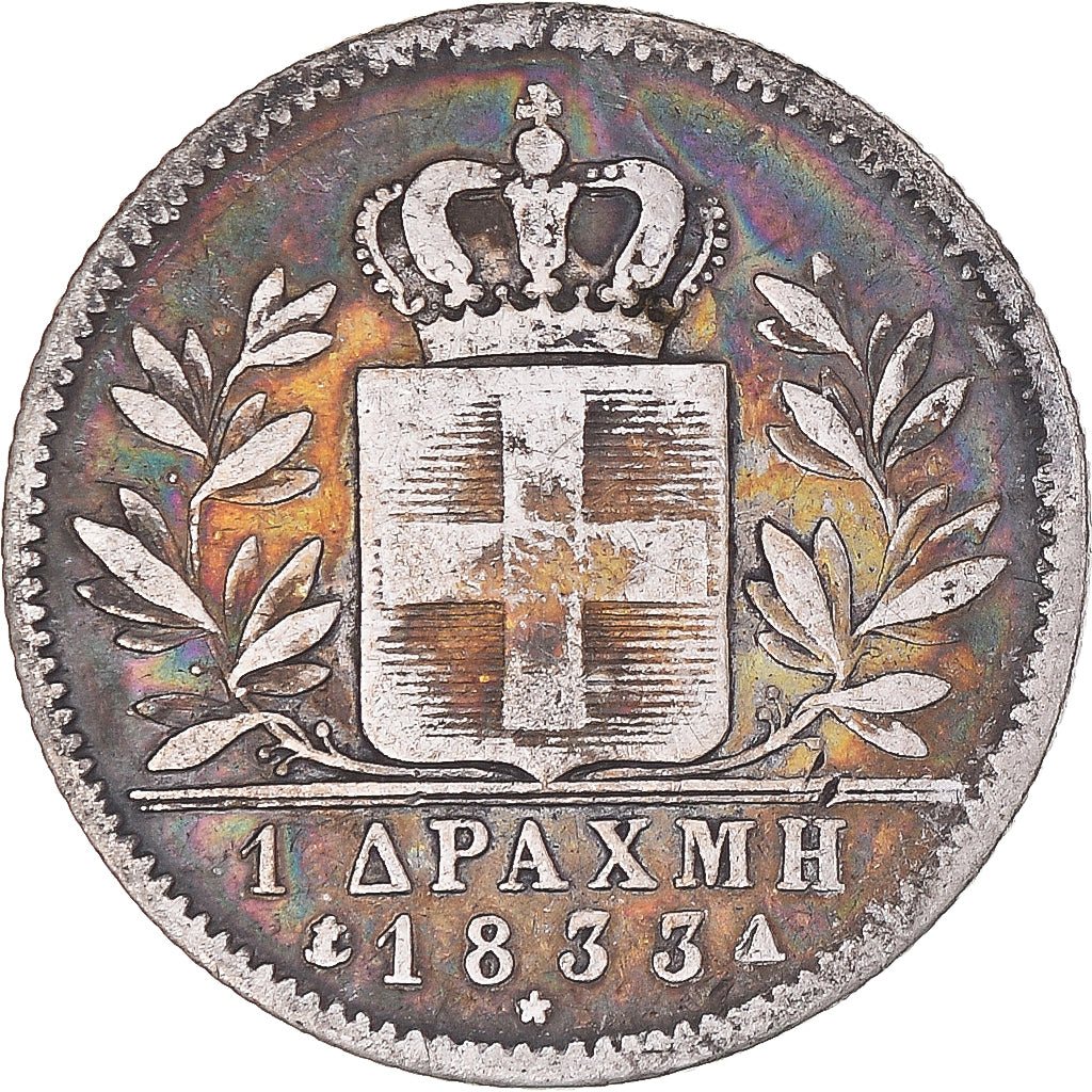 Coin, Greece, Othon, Drachma, 1833, VF(20-25), Silver, KM:15