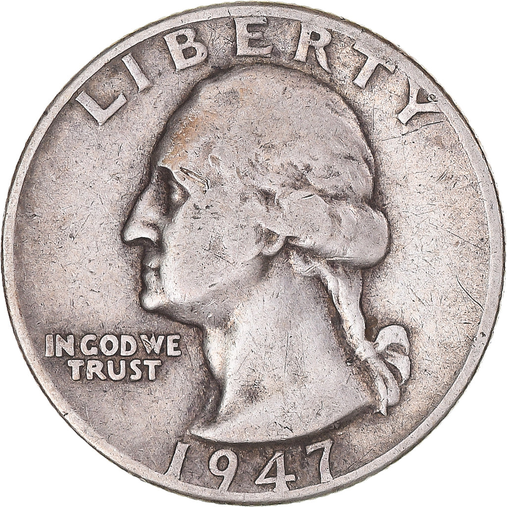 Coin, United States, Washington Quarter, Quarter, 1947, U.S. Mint, Philadelphia