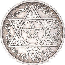 Coin, Morocco, Mohammed V, 100 Francs, 1953, Paris, AU(50-53), Silver, KM:52