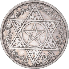 Coin, Morocco, Mohammed V, 100 Francs, 1953, Paris, AU(50-53), Silver, KM:52