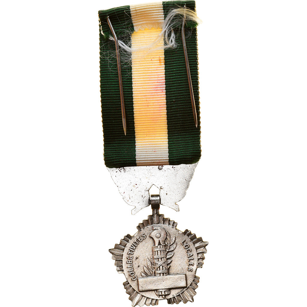 France, Collectivités locales, Medal, Excellent Quality, Crouzat, Silvered