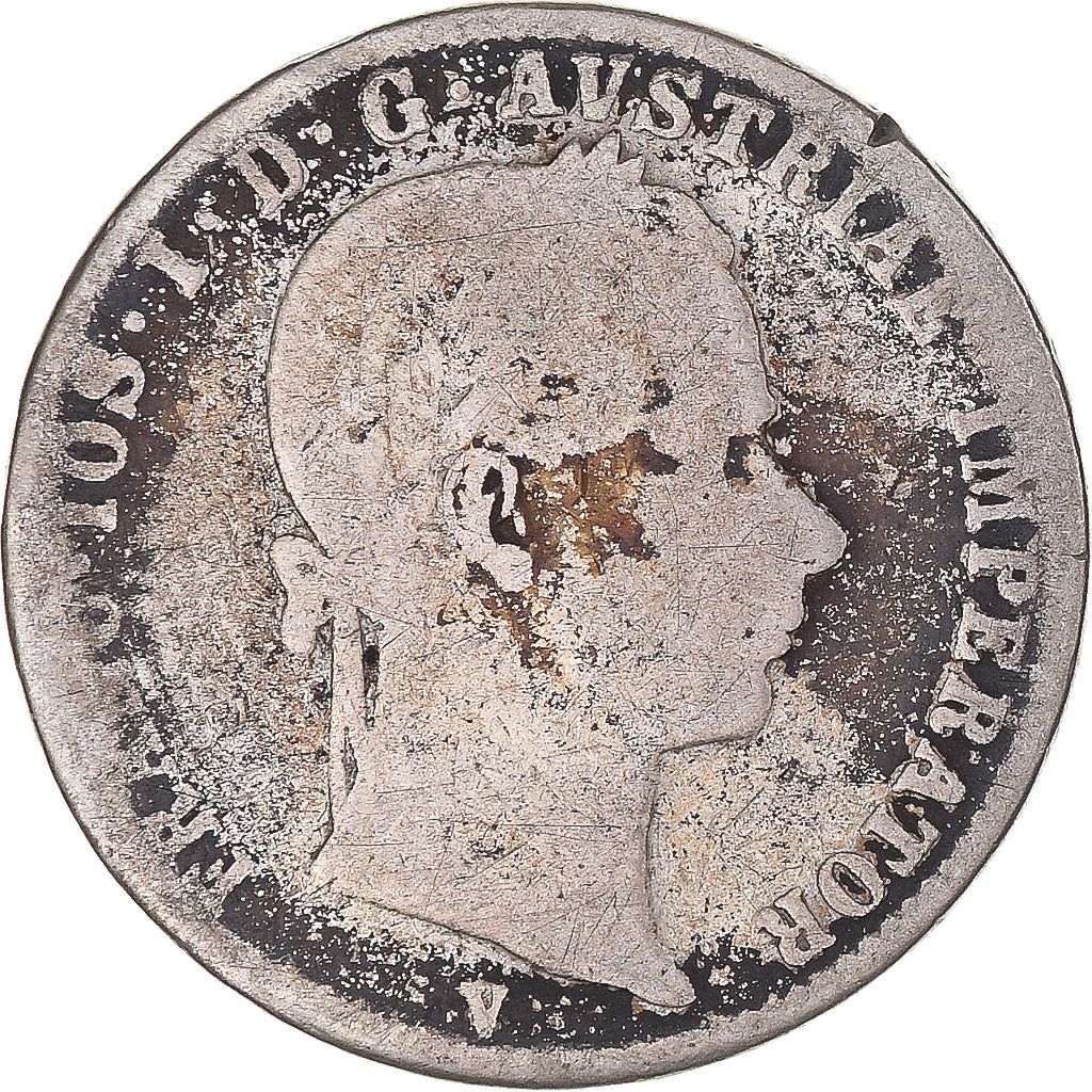 Coin, Austria, Franz Joseph I, 1/4 Florin, 1860, Venice, VF(20-25), Silver