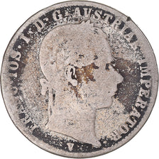 Coin, Austria, Franz Joseph I, 1/4 Florin, 1860, Venice, VF(20-25), Silver