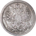 Coin, Russia, Nicholas II, 20 Kopeks, 1878, Saint-Petersburg, VF(30-35), Silver