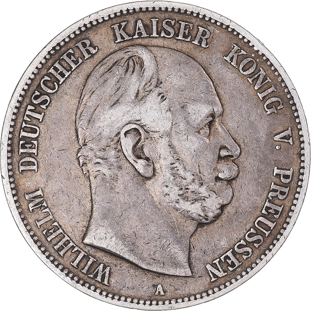 Coin, German States, PRUSSIA, Wilhelm I, 5 Mark, 1876, Berlin, VF(30-35)