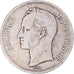 Moneta, Venezuela, Gram 25, 5 Bolivares, 1889, MB, Argento, KM:24.1