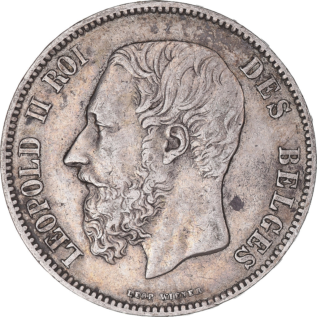 Coin, Belgium, Leopold II, 5 Francs, 5 Frank, 1873, EF(40-45), Silver, KM:24