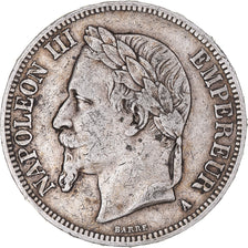 Coin, France, Napoleon III, 5 Francs, 1868, Paris, VF(30-35), Silver, KM:799.1