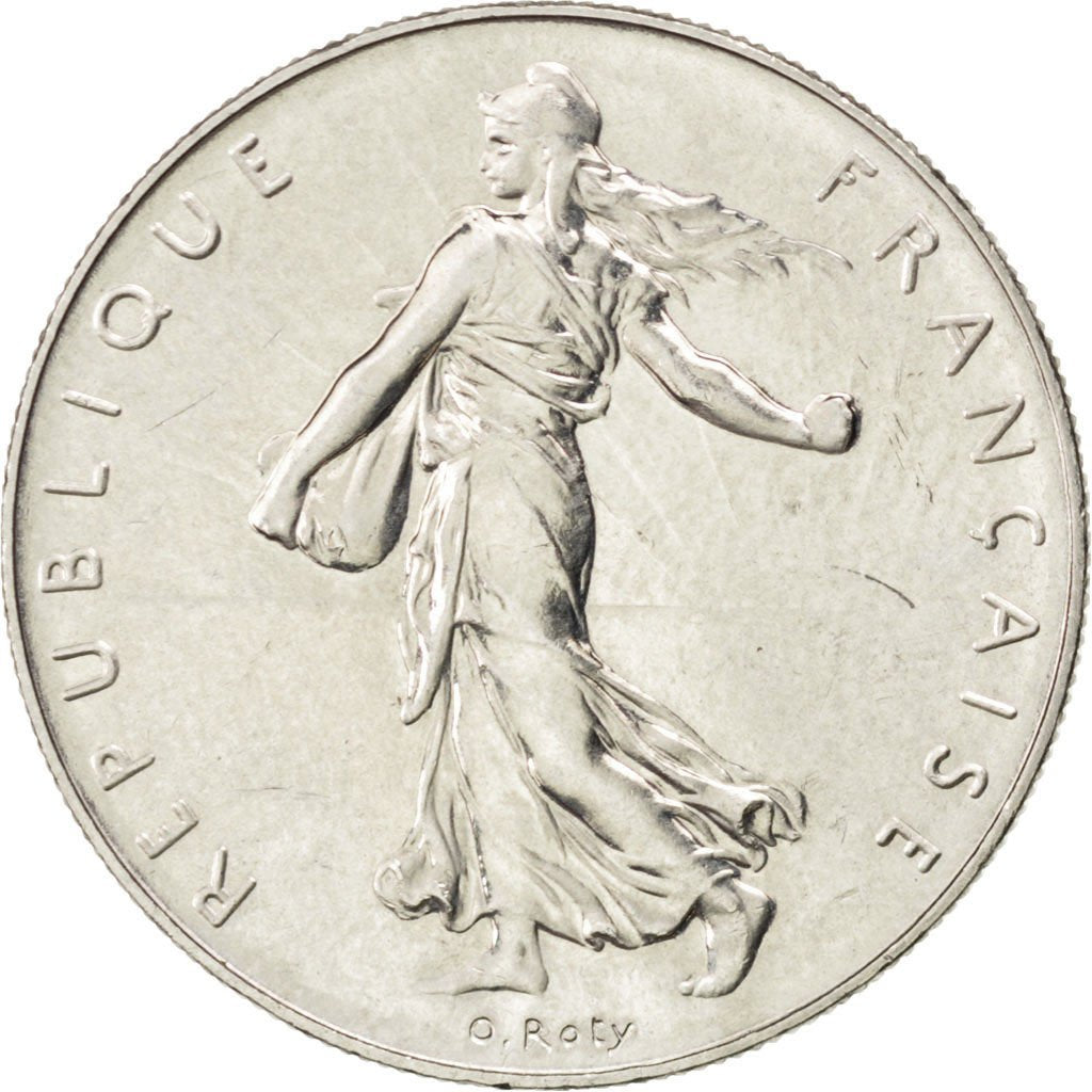 FRANCE, Semeuse, Franc, 1990, Paris, KM #925.1, MS(63), Nickel, 24, Gadoury...