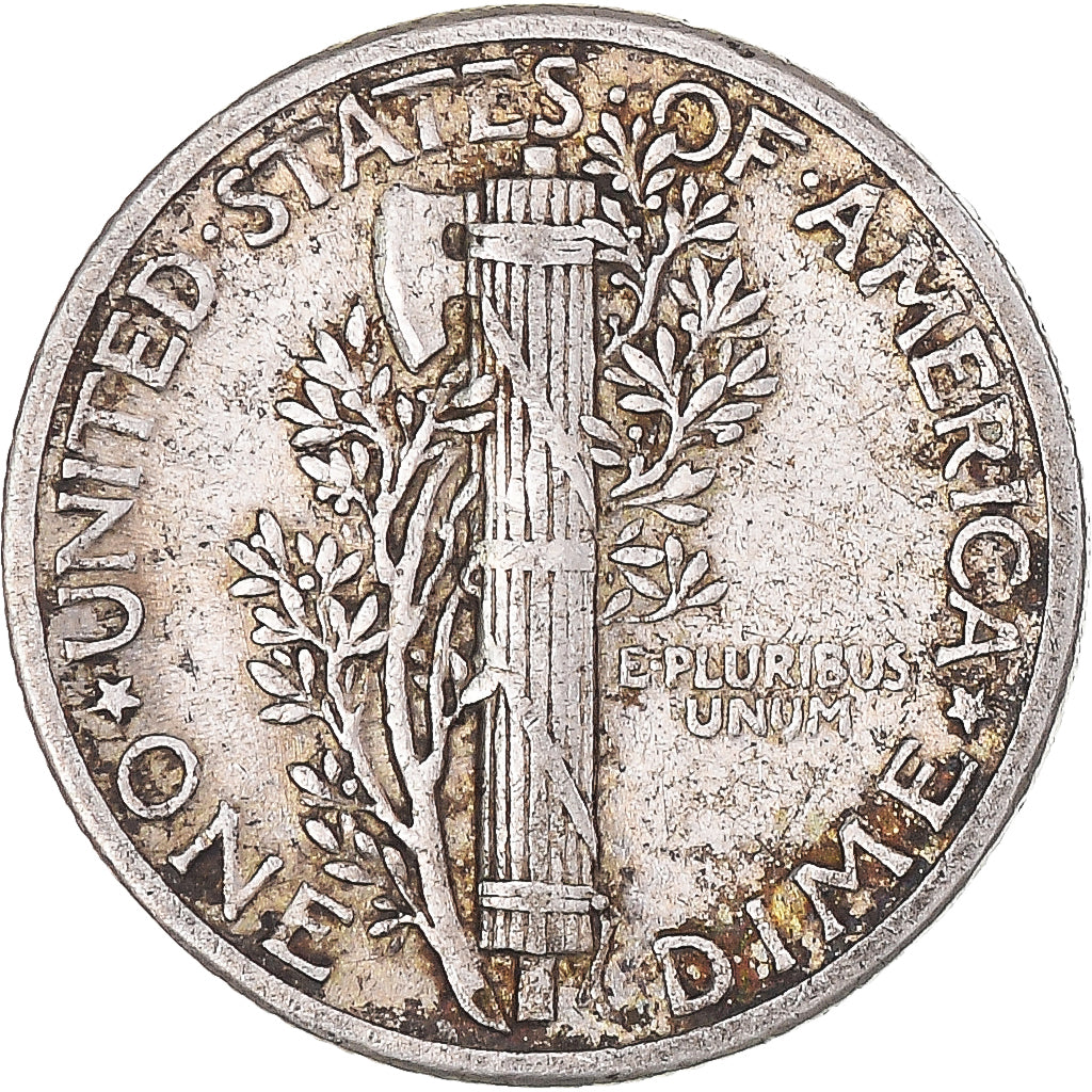 Coin, United States, Mercury Dime, Dime, 1939, U.S. Mint, Philadelphia