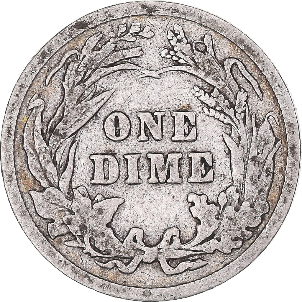 Coin, United States, Barber Dime, Dime, 1904, U.S. Mint, Philadelphia