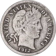 Coin, United States, Barber Dime, Dime, 1912, U.S. Mint, Philadelphia