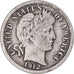 Coin, United States, Barber Dime, Dime, 1912, U.S. Mint, Philadelphia