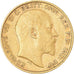 Monnaie, Grande-Bretagne, Edward VII, 1/2 Sovereign, 1902, TTB, Or, KM:804