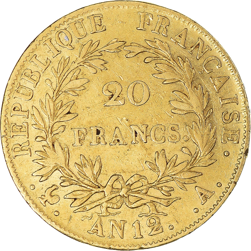 Munten, Frankrijk, Napoléon I, 20 Francs, An 12, Paris, ZF, Goud, KM:661