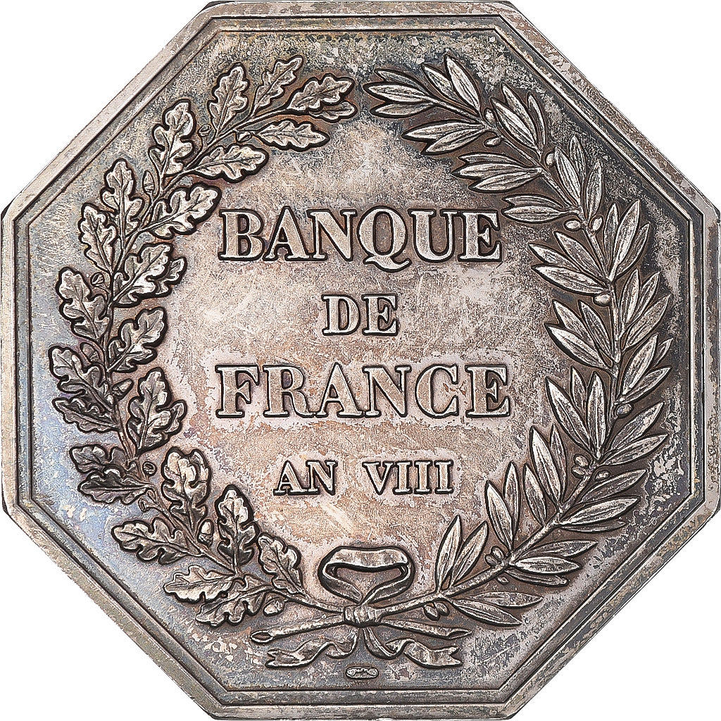France, Token, Banque de France, An VIII, Dumarest, MS(60-62), Silver