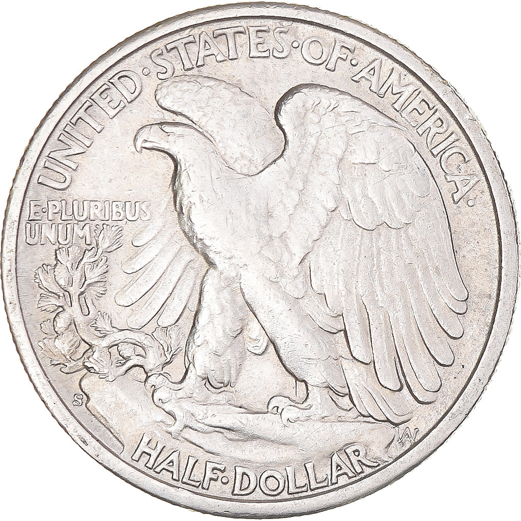 Coin, United States, Walking Liberty Half Dollar, Half Dollar, 1944, U.S. Mint