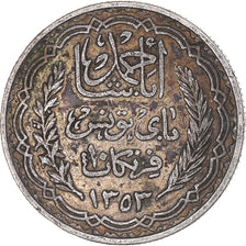 Monnaie, Tunisie, Ahmad Pasha Bey, 10 Francs, 1934, Paris, TTB, Argent, KM:262