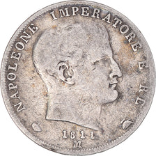 Münze, Italien Staaten, KINGDOM OF NAPOLEON, Napoleon I, Lira, 1811, Milan, S