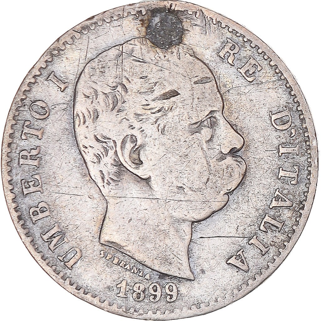 Coin, Italy, Umberto I, Lira, 1899, Rome, VG(8-10), Silver, KM:24.1