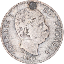 Coin, Italy, Umberto I, Lira, 1899, Rome, VG(8-10), Silver, KM:24.1