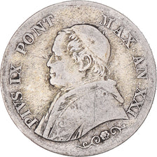 Monnaie, États italiens, PAPAL STATES, Pius IX, Lira, 1866, Rome, TB, Argent