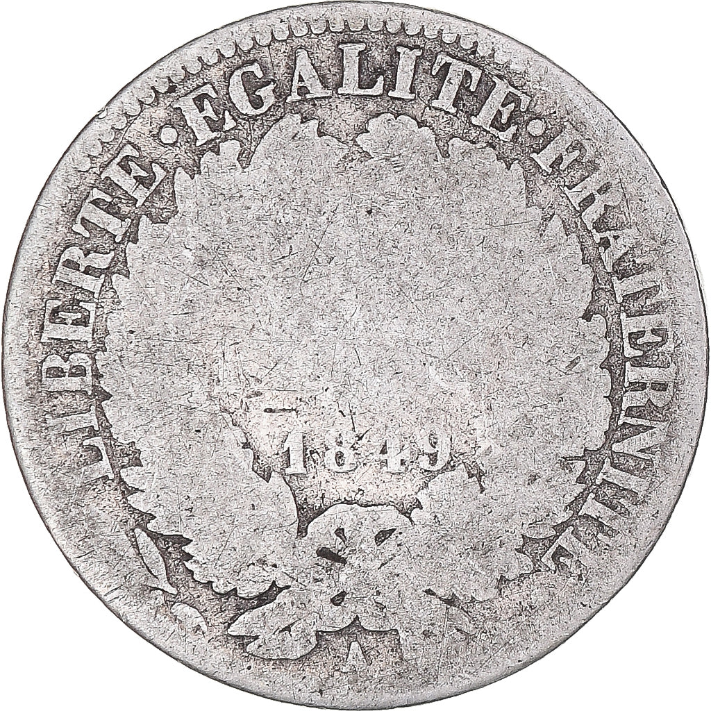 Münze, Frankreich, Cérès, Franc, 1849, Paris, SGE, Silber, KM:759.1