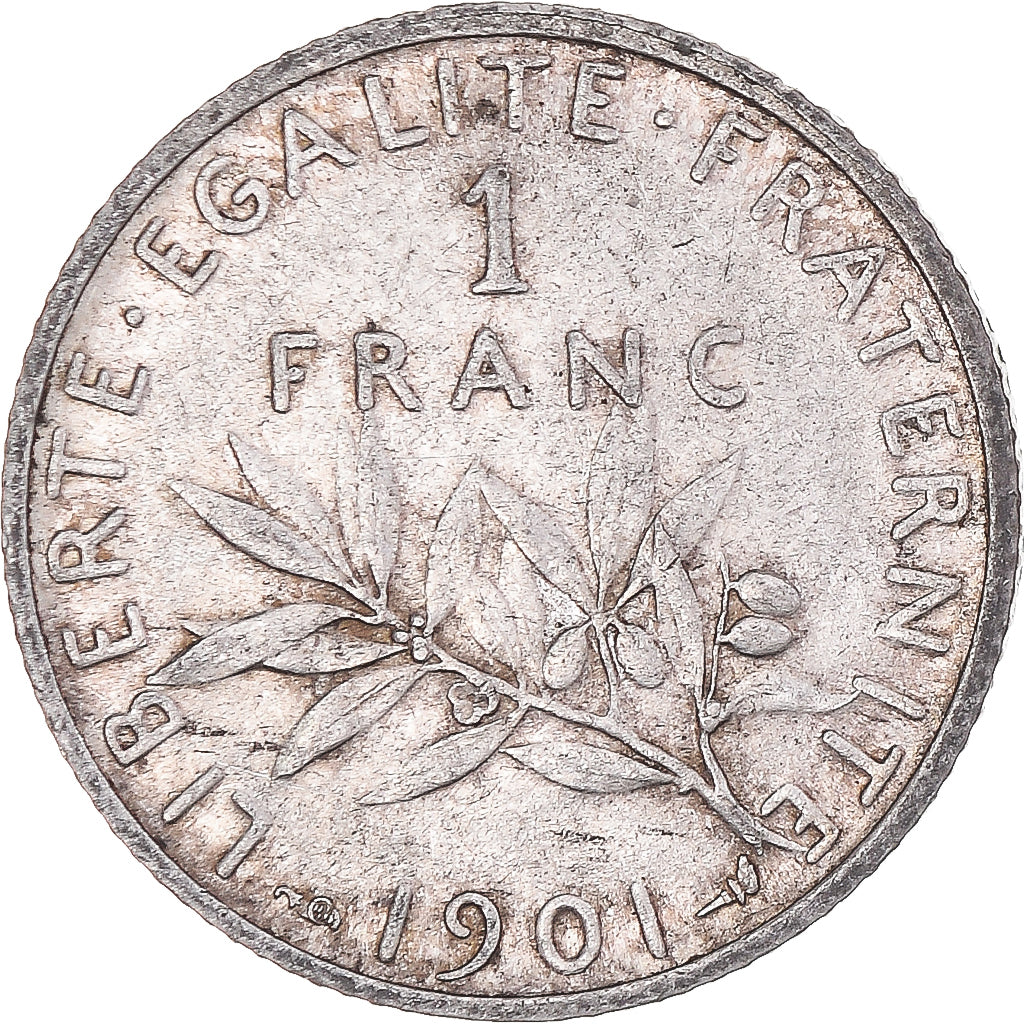 Moneda, Francia, Semeuse, Franc, 1901, Paris, EBC, Plata, KM:844.1, Le