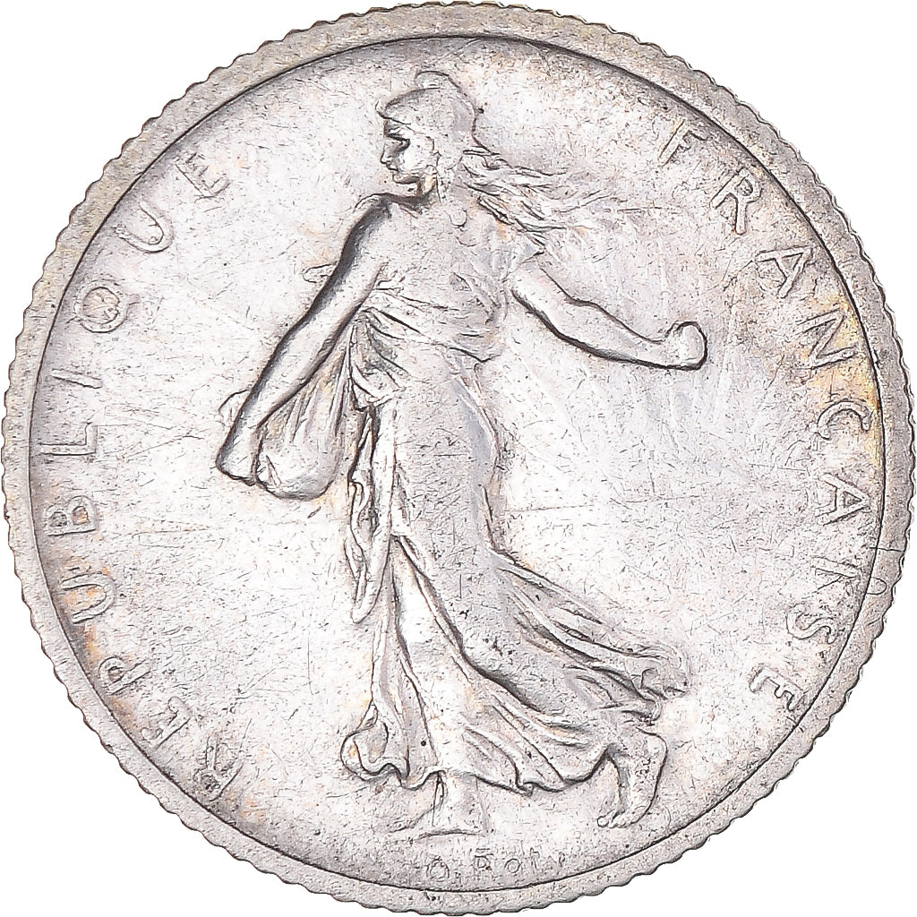 Coin, France, Semeuse, Franc, 1907, Paris, VF(30-35), Silver, KM:844.1