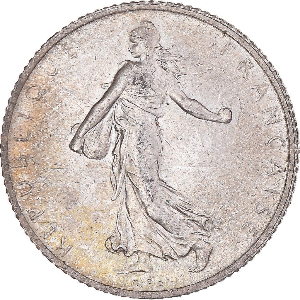 Coin, France, Semeuse, Franc, 1910, Paris, AU(55-58), Silver, KM:844.1