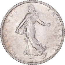 Coin, France, Semeuse, Franc, 1911, Paris, AU(55-58), Silver, KM:844.1