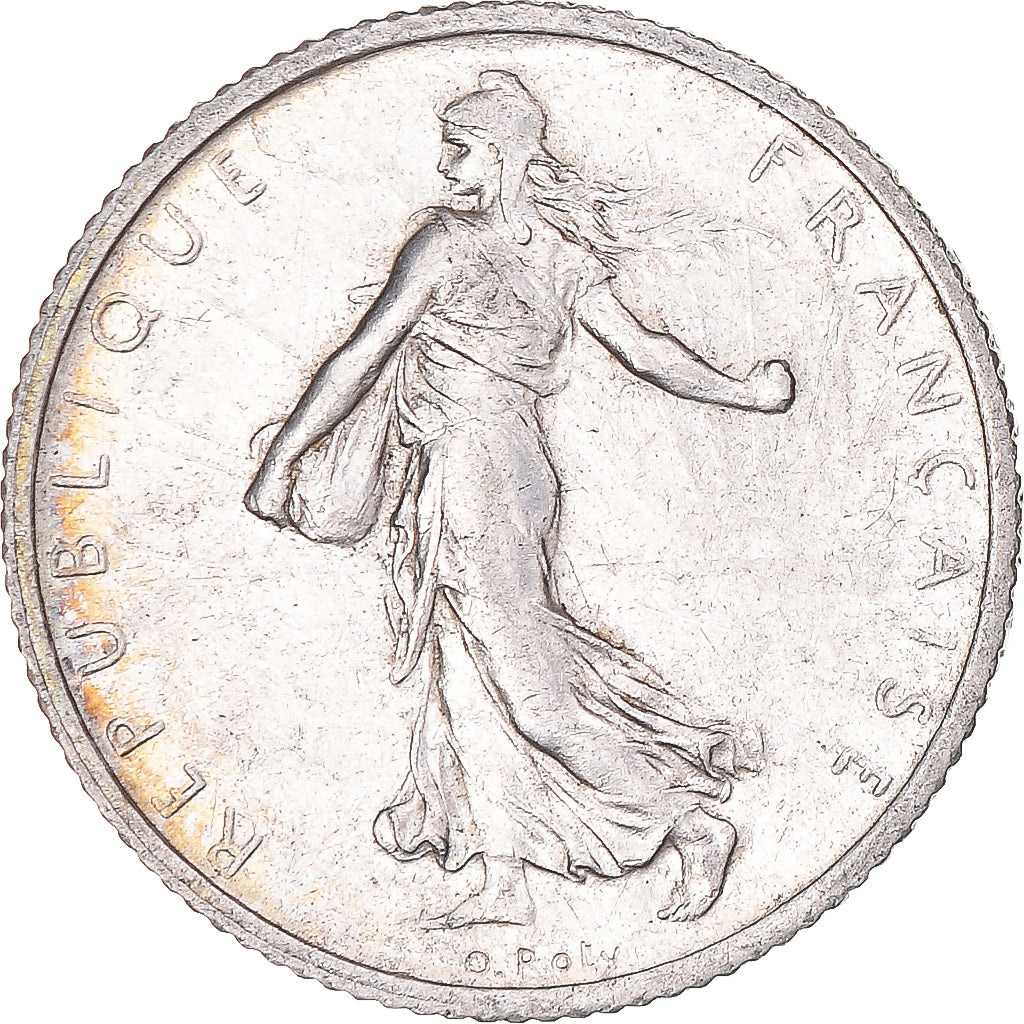 Coin, France, Semeuse, Franc, 1912, Paris, AU(55-58), Silver, KM:844.1