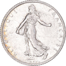 Coin, France, Semeuse, Franc, 1912, Paris, AU(55-58), Silver, KM:844.1