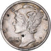Coin, United States, Mercury Dime, Dime, 1918, San Francisco, EF(40-45), Silver